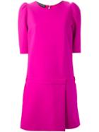 Rochas Layered Skirt Dress, Women's, Size: 42, Pink/purple, Silk/polyamide