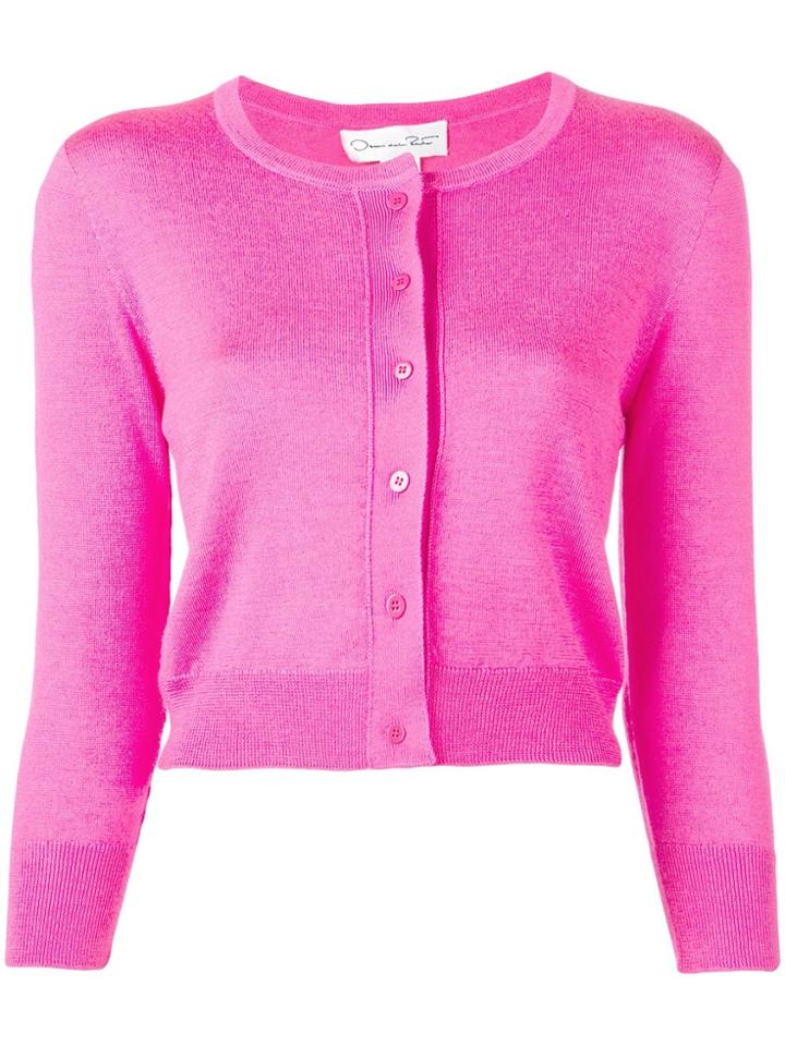 Oscar De La Renta Classic Slim-fit Cardigan - Pink