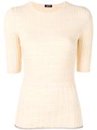 Jil Sander Navy Ribbed Knit Top - Neutrals