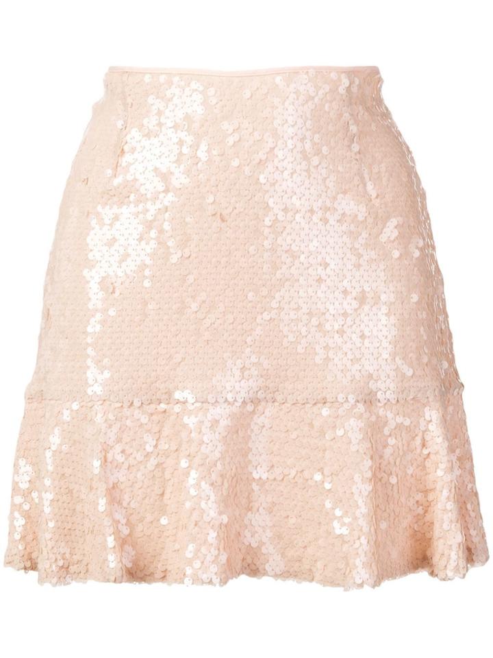 Gina Sequinned Mini Skirt - Neutrals