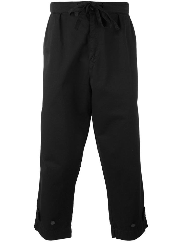 Paura Drop-crotch Cropped Trousers - Black