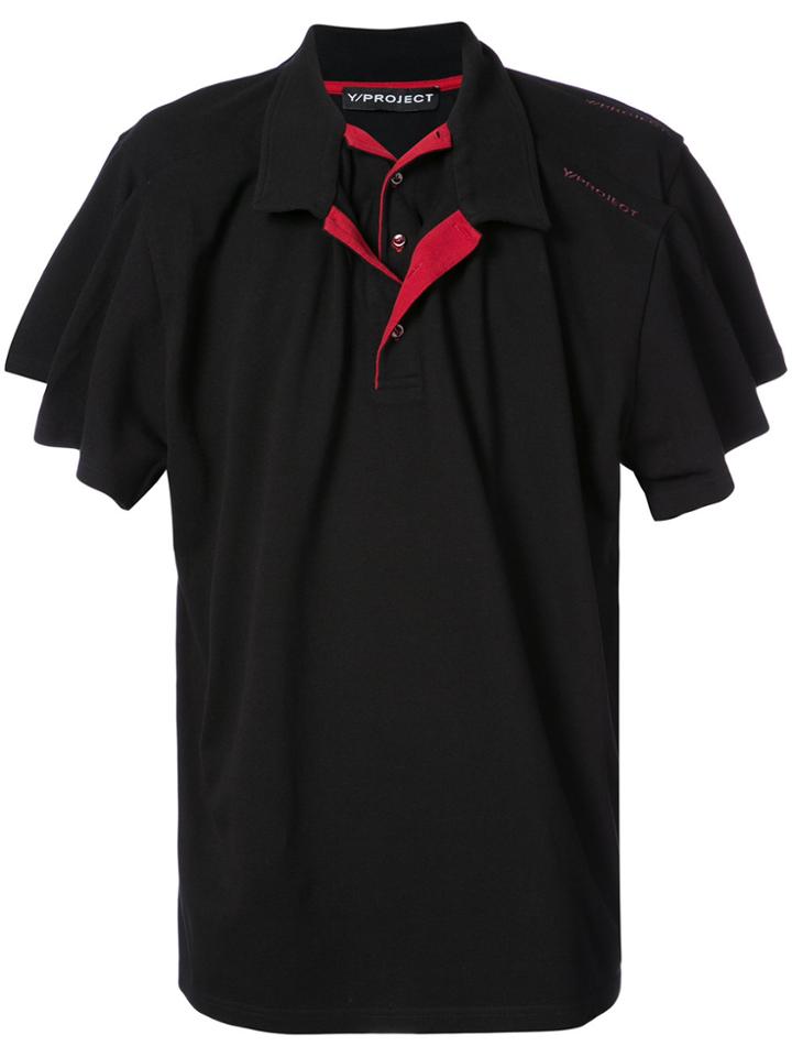 Y / Project Double Polo Shirt - Black
