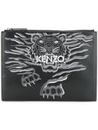 Kenzo Embroidered Tiger Clutch - Black