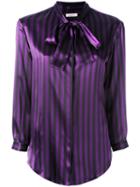 Nina Ricci - Striped Shirt - Women - Silk - 38, Black, Silk