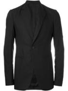 Rick Owens One Button Blazer, Men's, Size: 48, Black, Cotton/cupro/viscose/virgin Wool