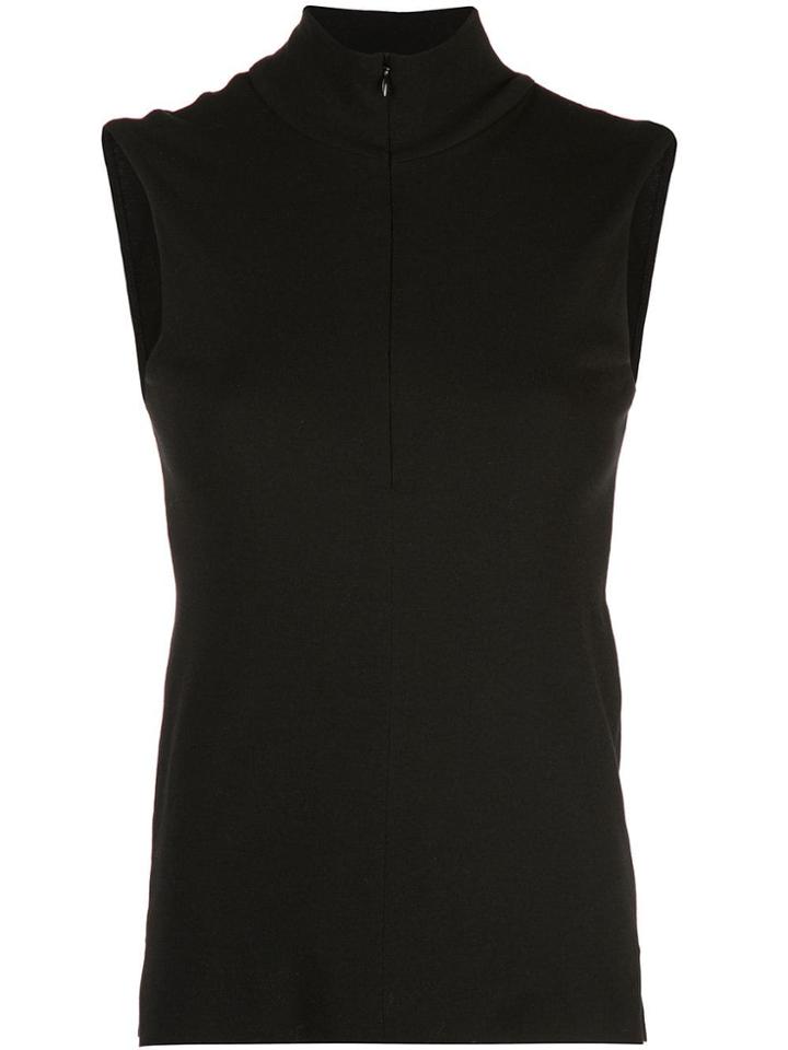 Rosetta Getty Sleeveless Turtle-neck Top - Black