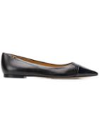 Tory Burch Pointed Toe Ballerina Pumps - Black