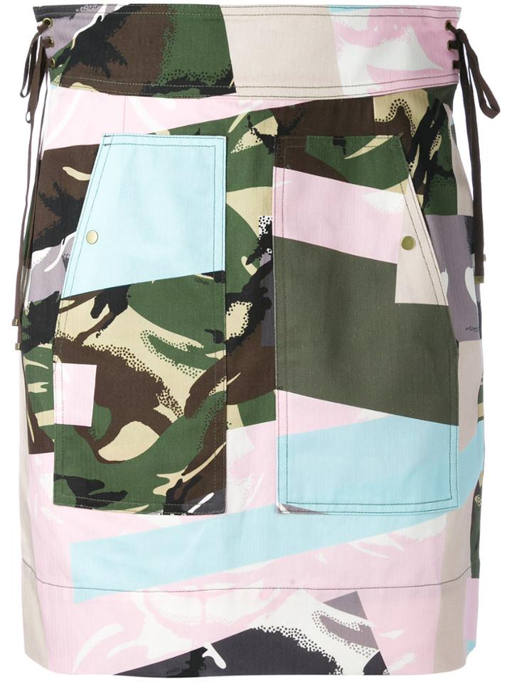 Kenzo Broken Camo Skirt - Multicolour