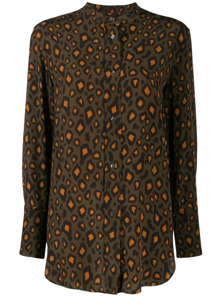 Aspesi Leopard Print Blouse - Green