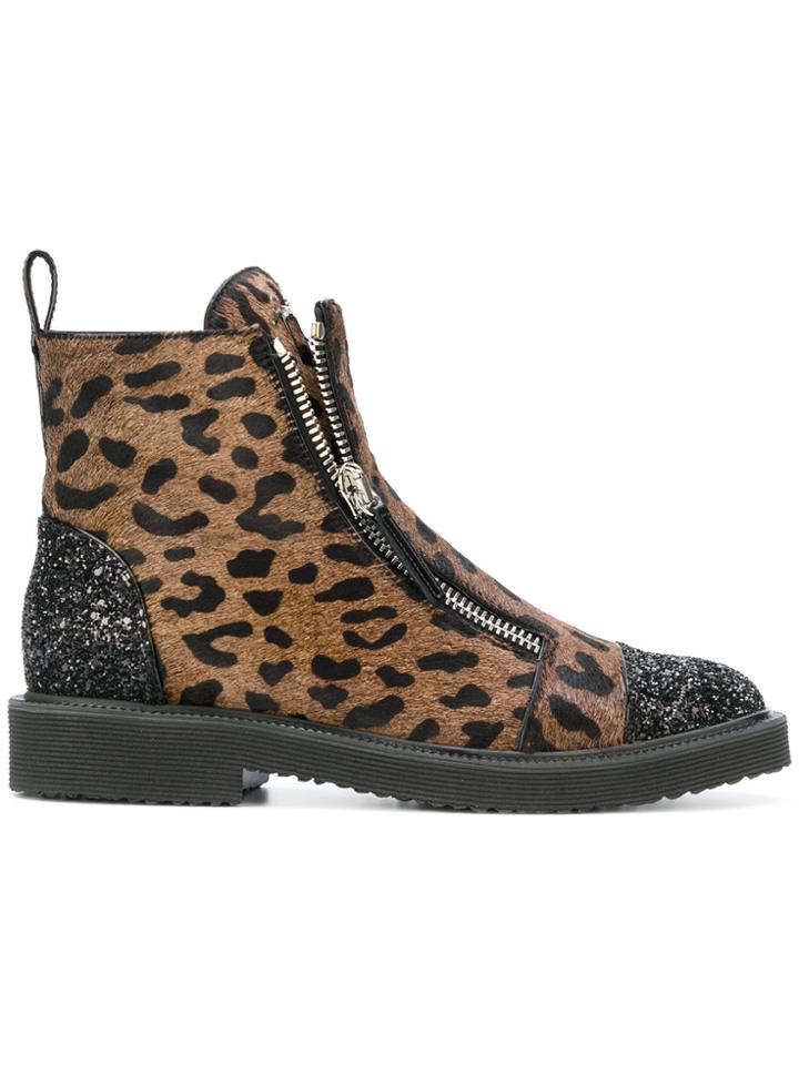 Giuseppe Zanotti Design Austin Pony Fur Boots - Black