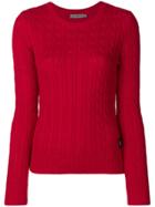 Calvin Klein Jeans Cable Knit Jumper - Red