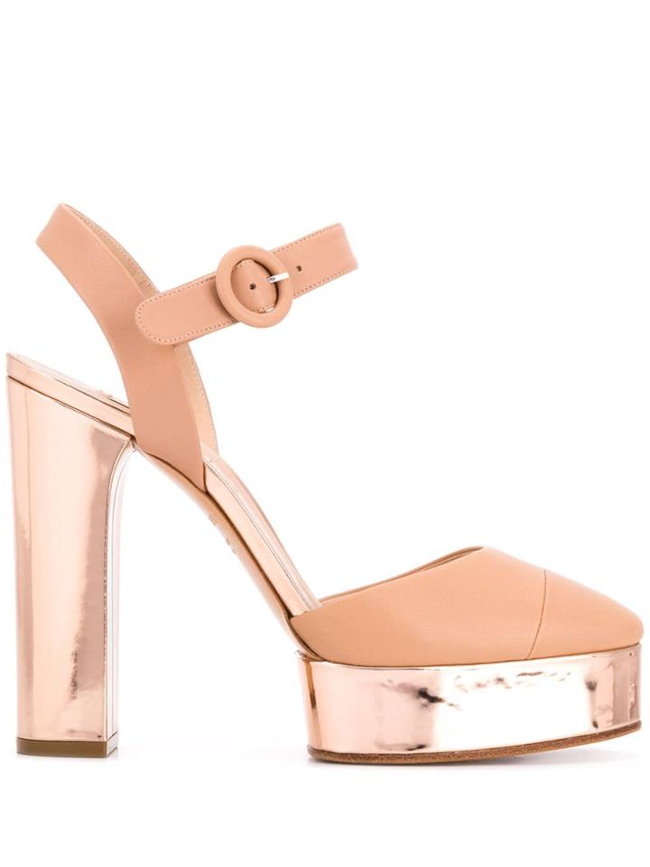 Casadei Block Heel Platform Sandals - Pink