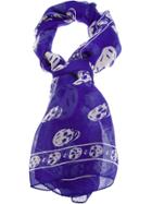 Alexander Mcqueen Skull Print Scarf - Purple