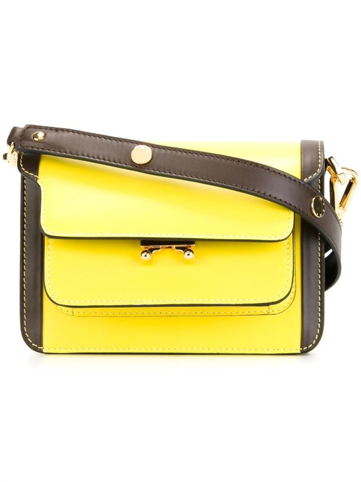 Marni Mini 'trunk' Shoulder Bag, Women's, Yellow/orange