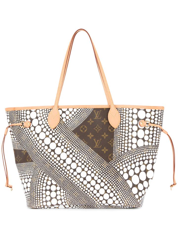Louis Vuitton Vintage Neverfull Mm Monogram Waves Tote - White