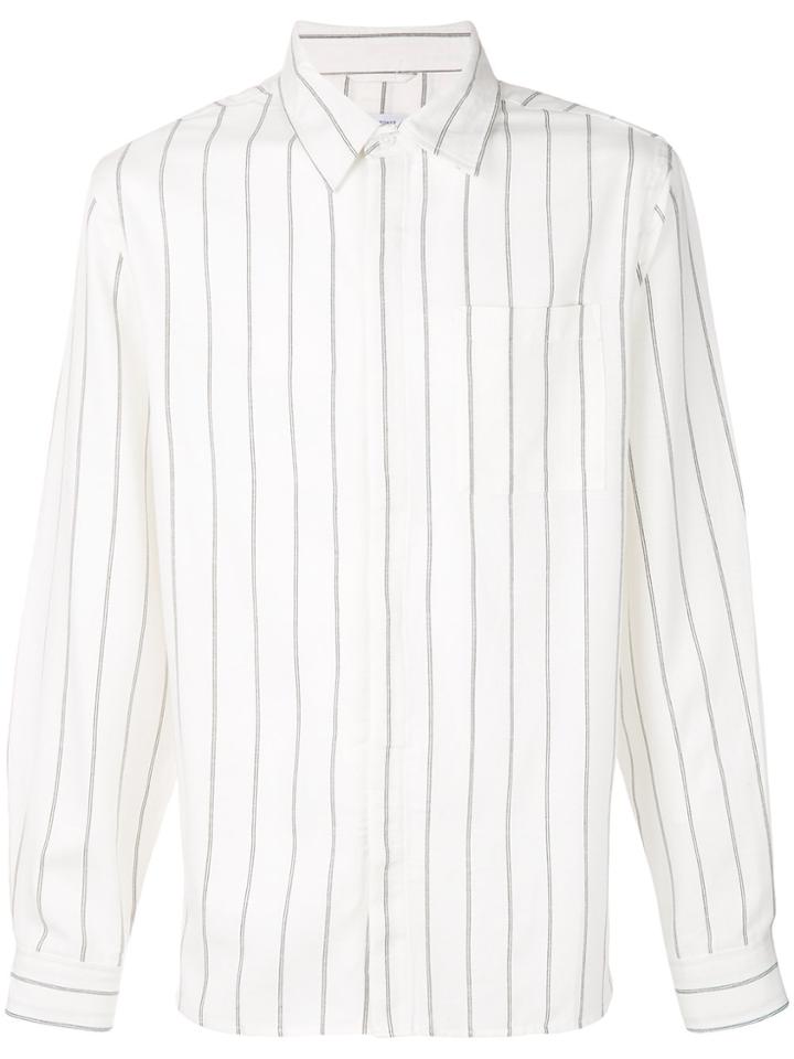 Saturdays Nyc Long-sleeve Striped Shirt - Nude & Neutrals