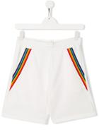 Moncler Kids Rainbow Trim Shorts - White