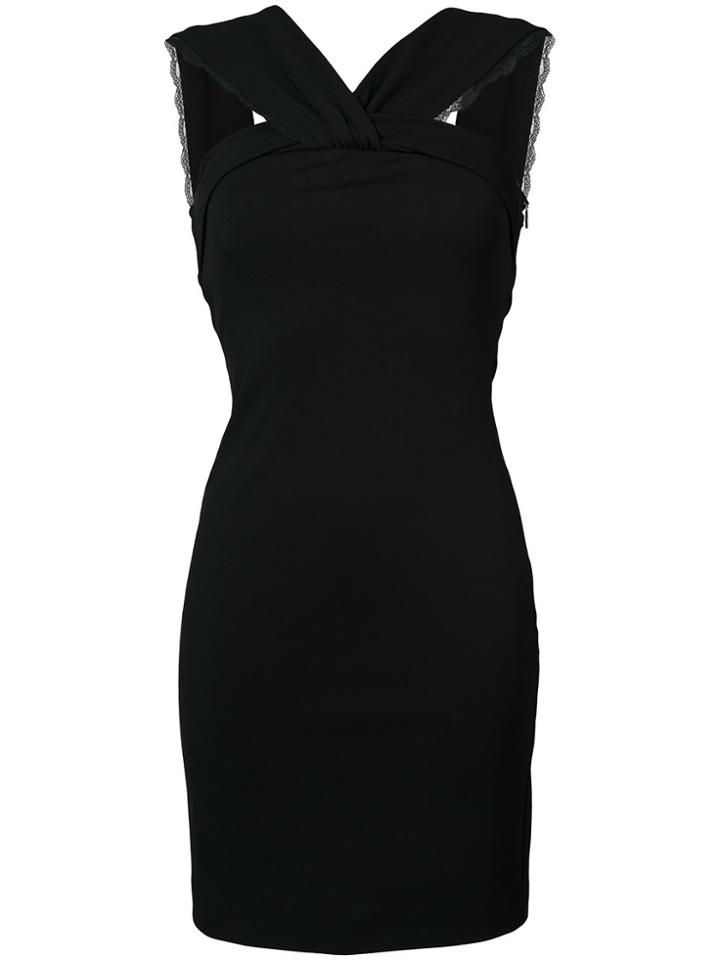 Roberto Cavalli Cross Front Dress - Black