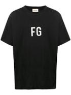 Fear Of God Oversized Logo Print T-shirt - Black
