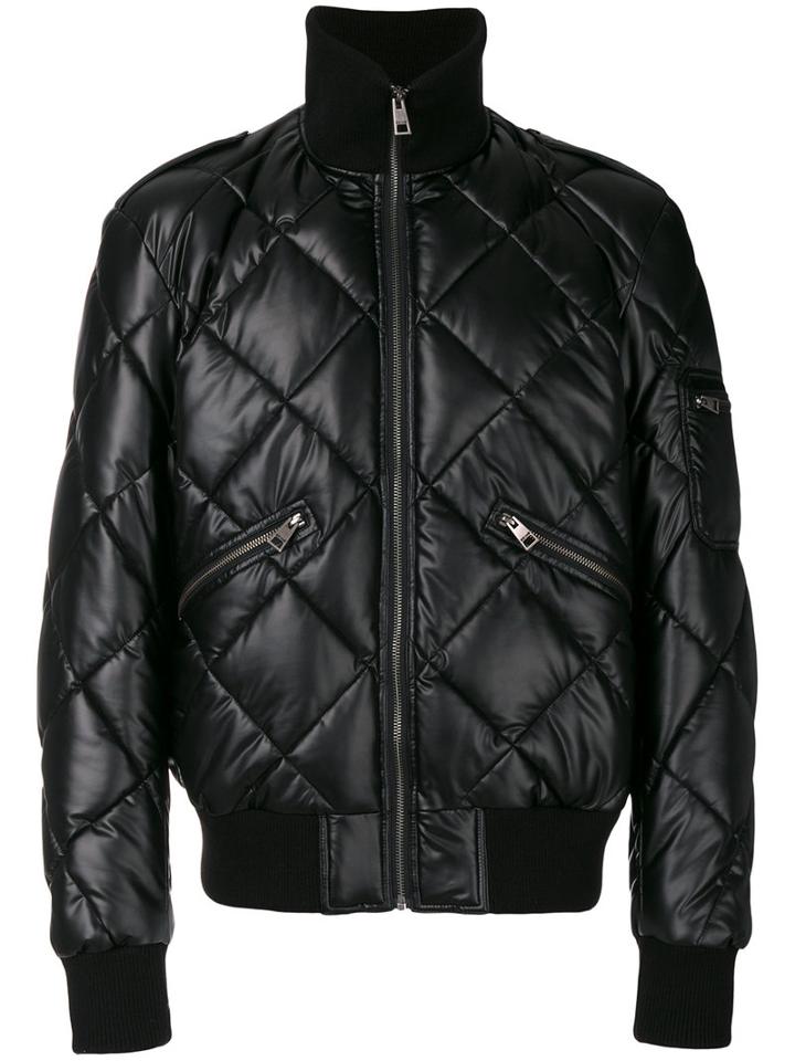 Just Cavalli - Diamond Quilted Jacket - Men - Polyester/polyurethane/spandex/elastane - 54, Black, Polyester/polyurethane/spandex/elastane