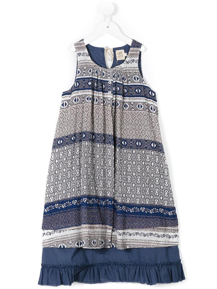 Caffe' D'orzo Printed Folk Dress, Girl's, Size: 12 Yrs, Blue