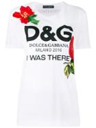 Dolce & Gabbana Floral Logo Print T-shirt - White