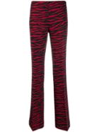 P.a.r.o.s.h. Zebra Print Trousers - Red