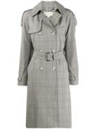Michael Michael Kors Checked Trench Coat - Neutrals