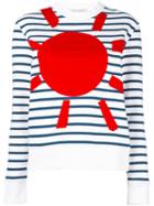 Être Cécile Printed Breton Stripe Sweatshirt, Women's, Size: Medium, White, Cotton