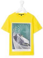 Aston Martin Kids Car Print T-shirt, Boy's, Size: 6 Yrs, Yellow/orange