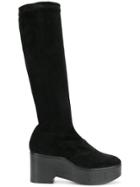 Robert Clergerie Stretch Platform Boots - Black