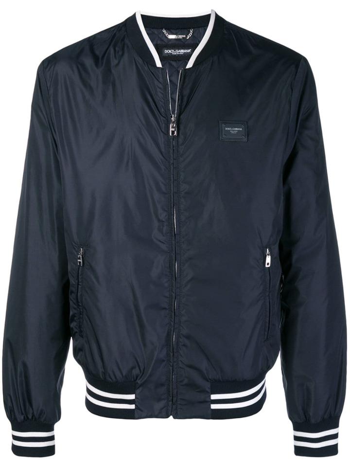 Dolce & Gabbana Loose Bomber Jacket - Blue