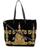 Etro Thread Embroidery Tote Bag - Black