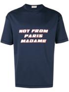 Drôle De Monsieur Slogan Print T-shirt - Blue