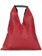 Mm6 Maison Margiela Large Triangular Tote, Women's, Red, Leather/polyamide