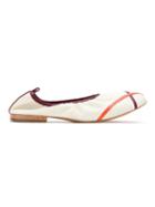 Sarah Chofakian Leather Ballerina Shoes - White