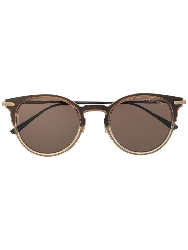 Bottega Veneta Eyewear Unisex Clubmaster Sunglasses - Brown