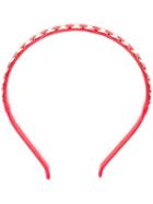 Salvatore Ferragamo Chain Headband, Women's, Red, Calf Leather/brass