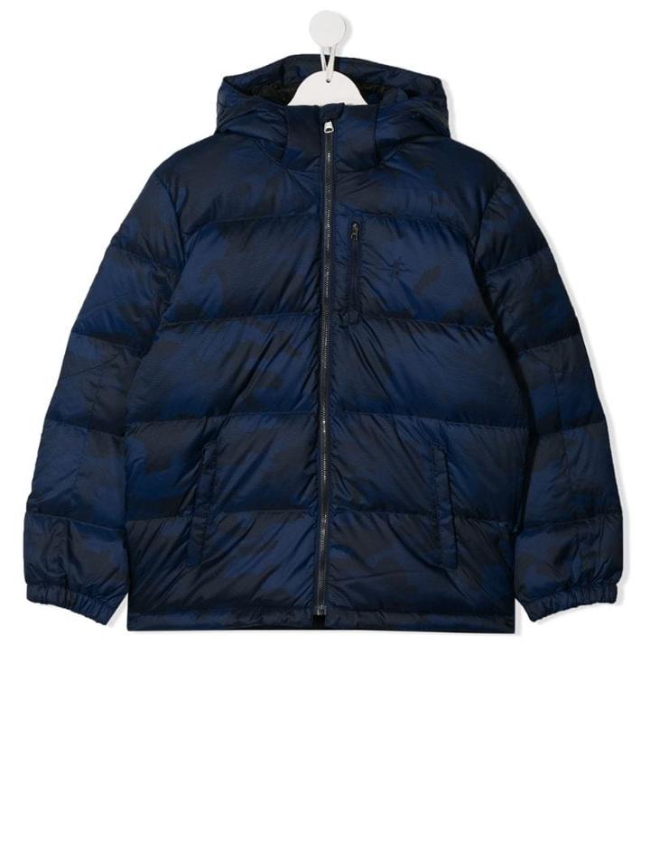 Ralph Lauren Kids Teen Camouflage Down Coat - Blue