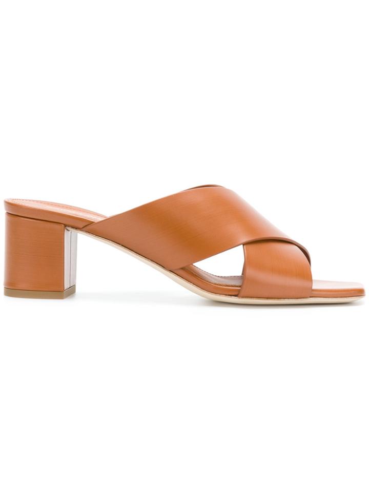 Saint Laurent Loulou 50 Mules - Brown
