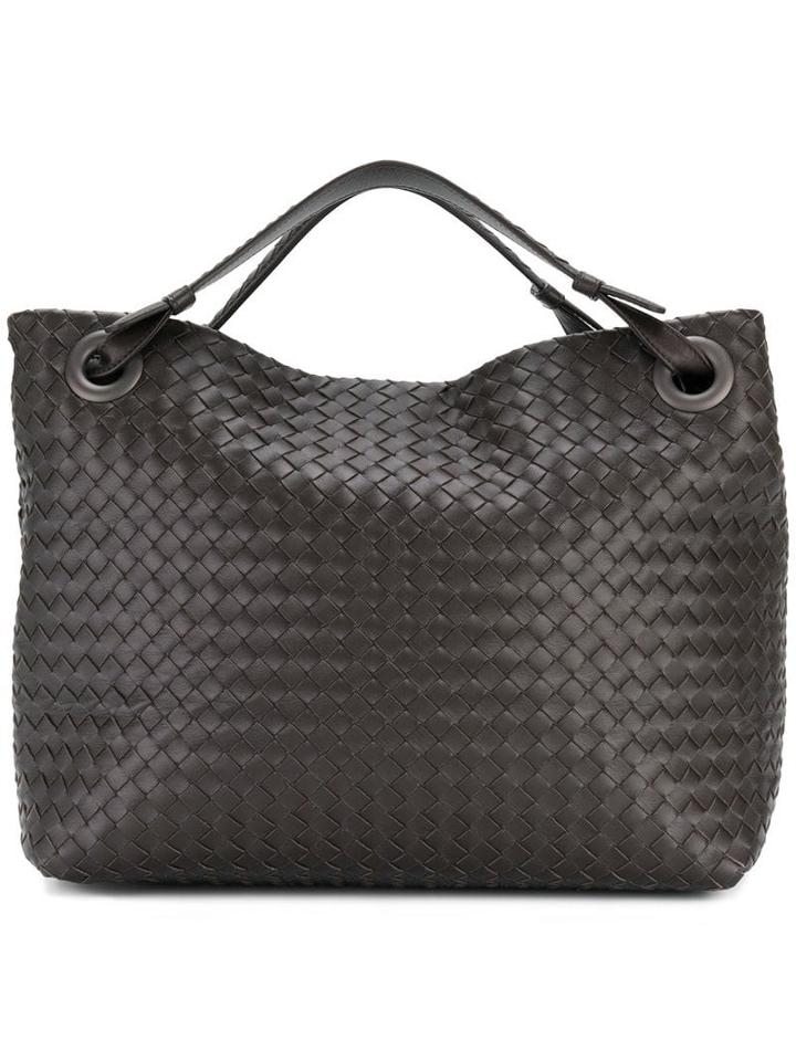 Bottega Veneta Espresso Intrecciato Nappa Medium Garda Bag - Brown