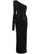 Alexandre Vauthier Rhinestone-embellished One-sleeve Dress - Black