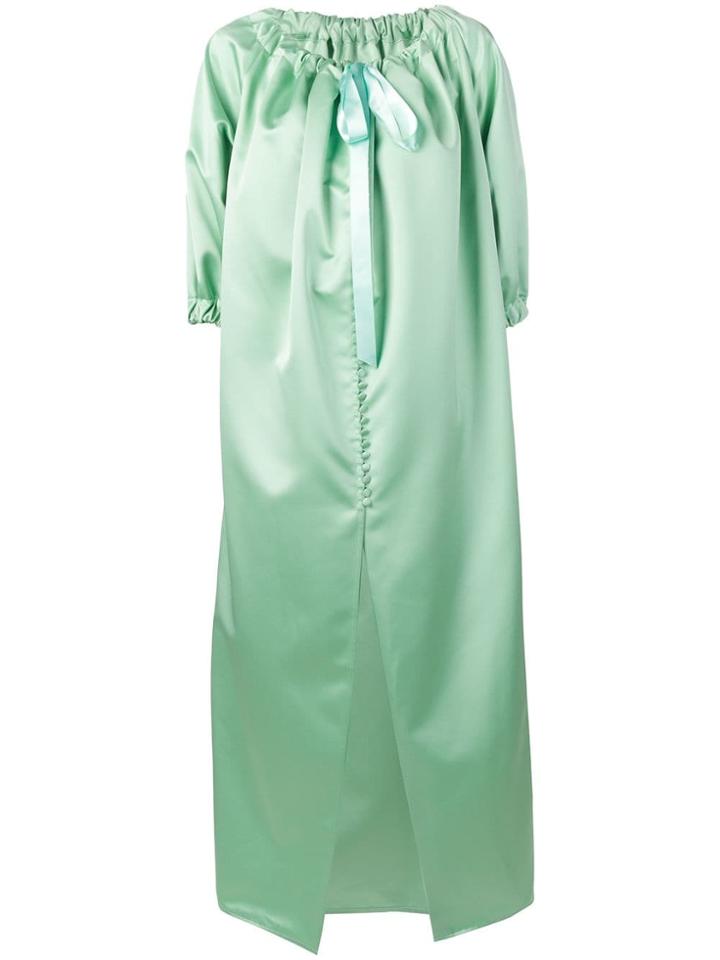 Mm6 Maison Margiela Tied Neck Oversized Coat - Green