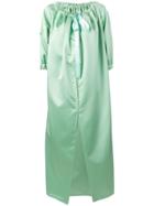 Mm6 Maison Margiela Tied Neck Oversized Coat - Green
