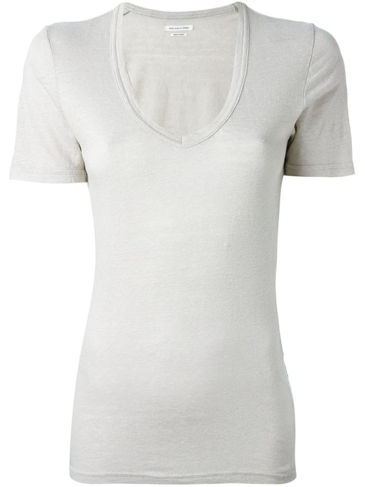 Isabel Marant Étoile 'kranger' T-shirt, Women's, Size: Large, Nude/neutrals, Linen/flax