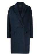 Isabel Marant Filipo Double-breasted Coat - Blue