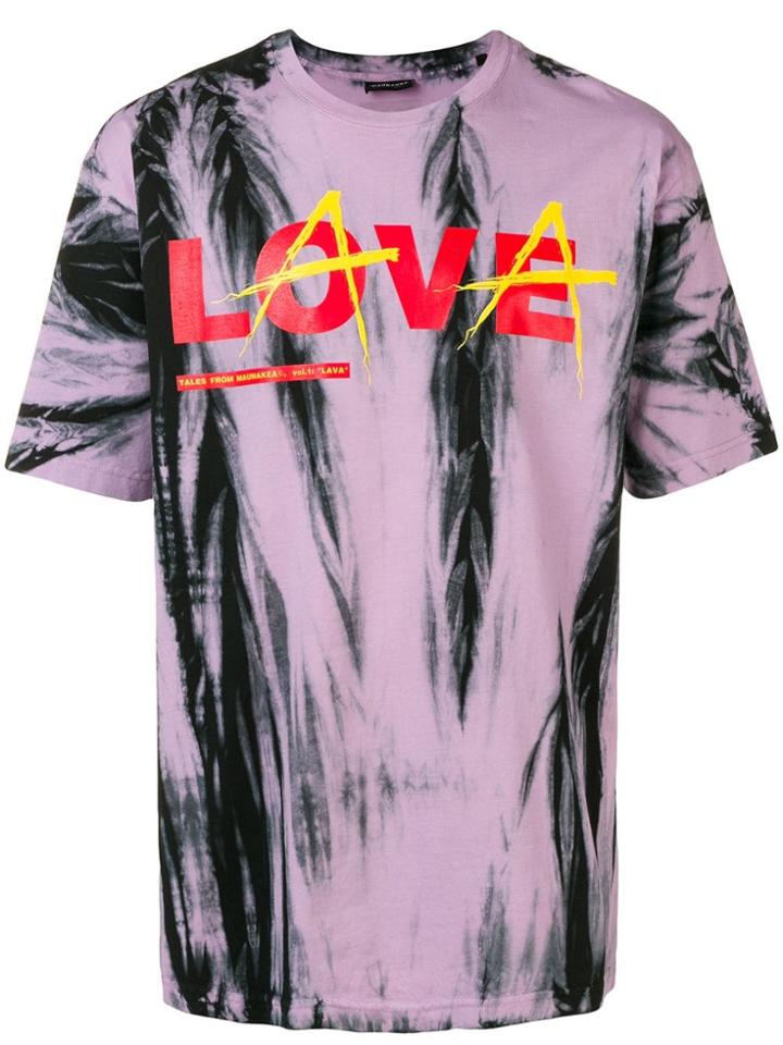 Mauna Kea Love/lava Print T-shirt - Purple