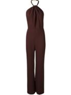 Andrea Marques Halterneck Jumpsuit, Women's, Size: 44, Pink/purple, Acetate/viscose