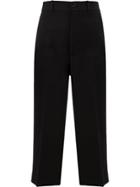 Gucci Pleated Cropped Trousers - Black