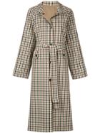 Goen.j Reversible Gingham Checked Coat - Multicolour